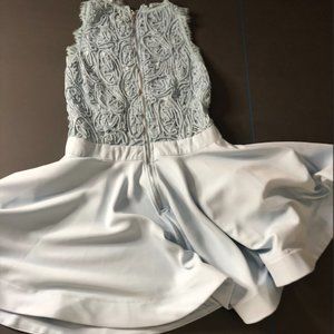 Honey Chelsea Light Blue Fit And Flare Dress